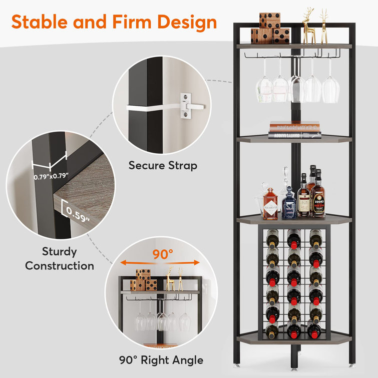 Angle bar store cabinet